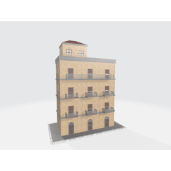 Palazzo condominiale 3d