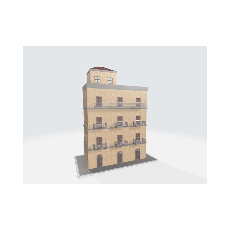 Palazzo condominiale 3d