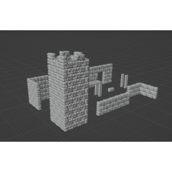 Kit mural modèle 3d à imprimer pour construire une forteresse