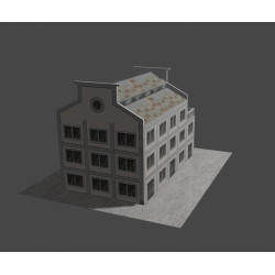 Modelo 3d do edifício industrial