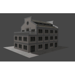 Modelo 3d do edifício industrial