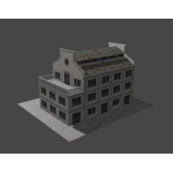 Modelo 3d do edifício industrial