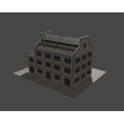 Modelo 3d do edifício industrial