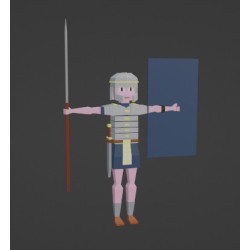 Low Poly Roman Legionär,...