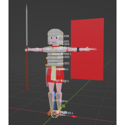 Low Poly Roman Legionnaire, completo con texturas y morphing facial