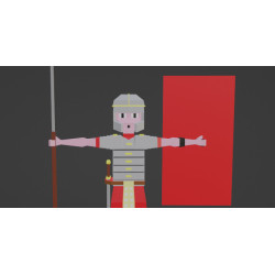 Legionario romano Low Poly modello 3d