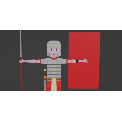 Legionario romano Low Poly modello 3d