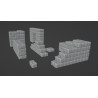 Kit de muros de piedra 3d modelos 3d para imprimir