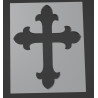 Stencil of a cross ready to be 3d printed, to form a negative of the image