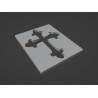 Stencil of a cross ready to be 3d printed, to form a negative of the image