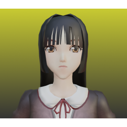 Colegiala japonesa modelo 3d. Realizado con Blender