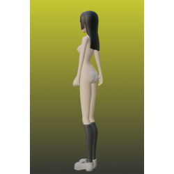 Colegiala japonesa modelo 3d. Realizado con Blender