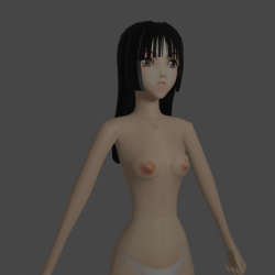 Colegiala japonesa modelo 3d. Realizado con Blender