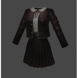 Colegiala japonesa modelo 3d. Realizado con Blender