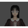 Colegiala japonesa modelo 3d. Realizado con Blender