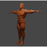 Malla base de hombre. Modelo 3d de personaje masculino