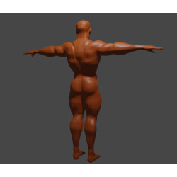 Malla base de hombre. Modelo 3d de personaje masculino