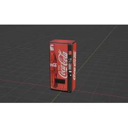 Distributore coca cola  modello 3d free Low Poly