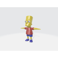 modèle 3D de Bart Simpson