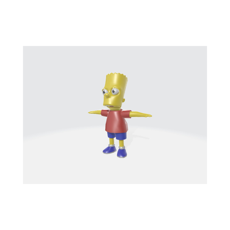 modèle 3D de Bart Simpson