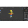 modèle 3D de Bart Simpson