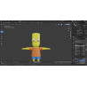 modèle 3D de Bart Simpson