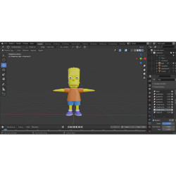 modèle 3D de Bart Simpson