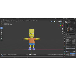 modèle 3D de Bart Simpson