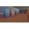 School 3d model Corridor and classroom cinema set