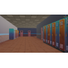 School 3d model Corridor and classroom cinema set