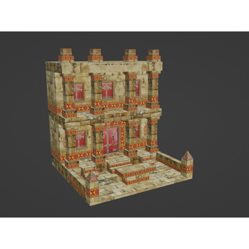 Aztec temple 3d model movie scene suitable for 3d video or game