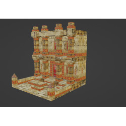 Aztec temple 3d model movie scene suitable for 3d video or game