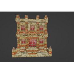 Aztec temple 3d model movie scene suitable for 3d video or game