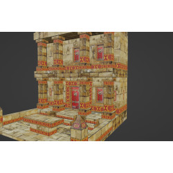 Aztec temple 3d model movie scene suitable for 3d video or game