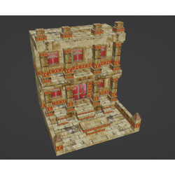 Aztec temple 3d model movie scene suitable for 3d video or game