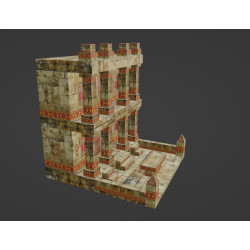 Aztec temple 3d model movie scene suitable for 3d video or game