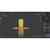 Modelos 3D da família Simpson completos com transformação facial