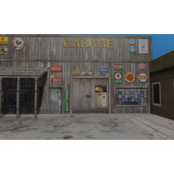 Garage modello 3d free set cinematografico