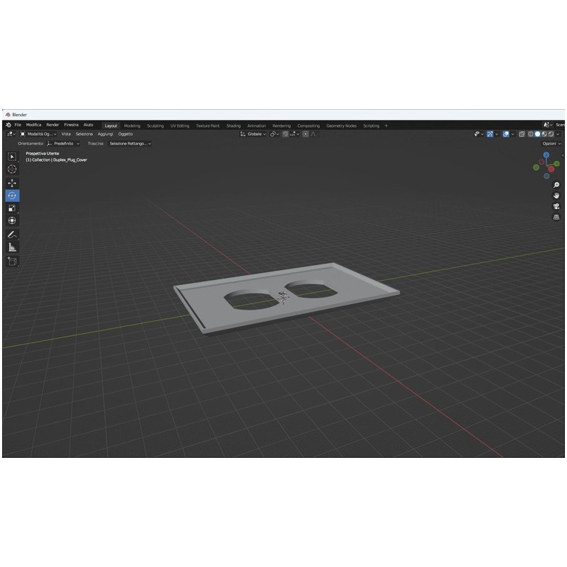 Duplex Plug Cover modello 3d free da stampare file stl