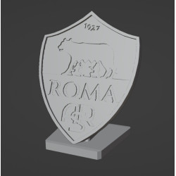 Escudo de AS Roma FC en archivo stl de plataforma para imprimir