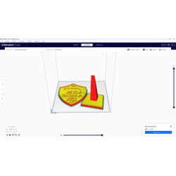 AS Roma FC coat of arms on platform stl file to print