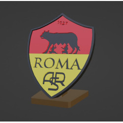 Stemma della AS Roma FC su pedana file stl da stampare