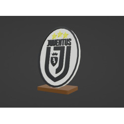 Armoiries de la Juventus et fichier Stl porte-clés à imprimer