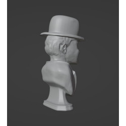 Busto in 3d di Stan Laurel pronto per la stampa