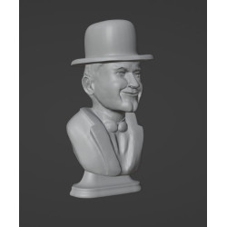 Busto in 3d di Stan Laurel pronto per la stampa