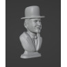 Busto in 3d di Stan Laurel pronto per la stampa