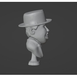 Busto 3d di Oliver Hardy per la stampa altezza 10cm