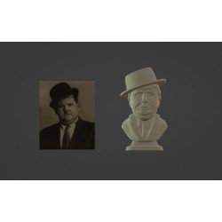 3D-Büste von Oliver Hardy,...