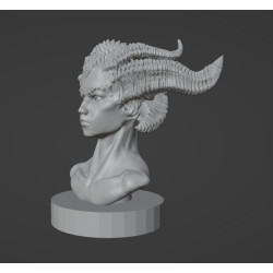 Büste des Dämons Lilith 3D-Modell zum Ausdrucken