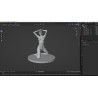 Modelo 3d de mulher ajoelhada para imprimir arquivo STL feito com Blender